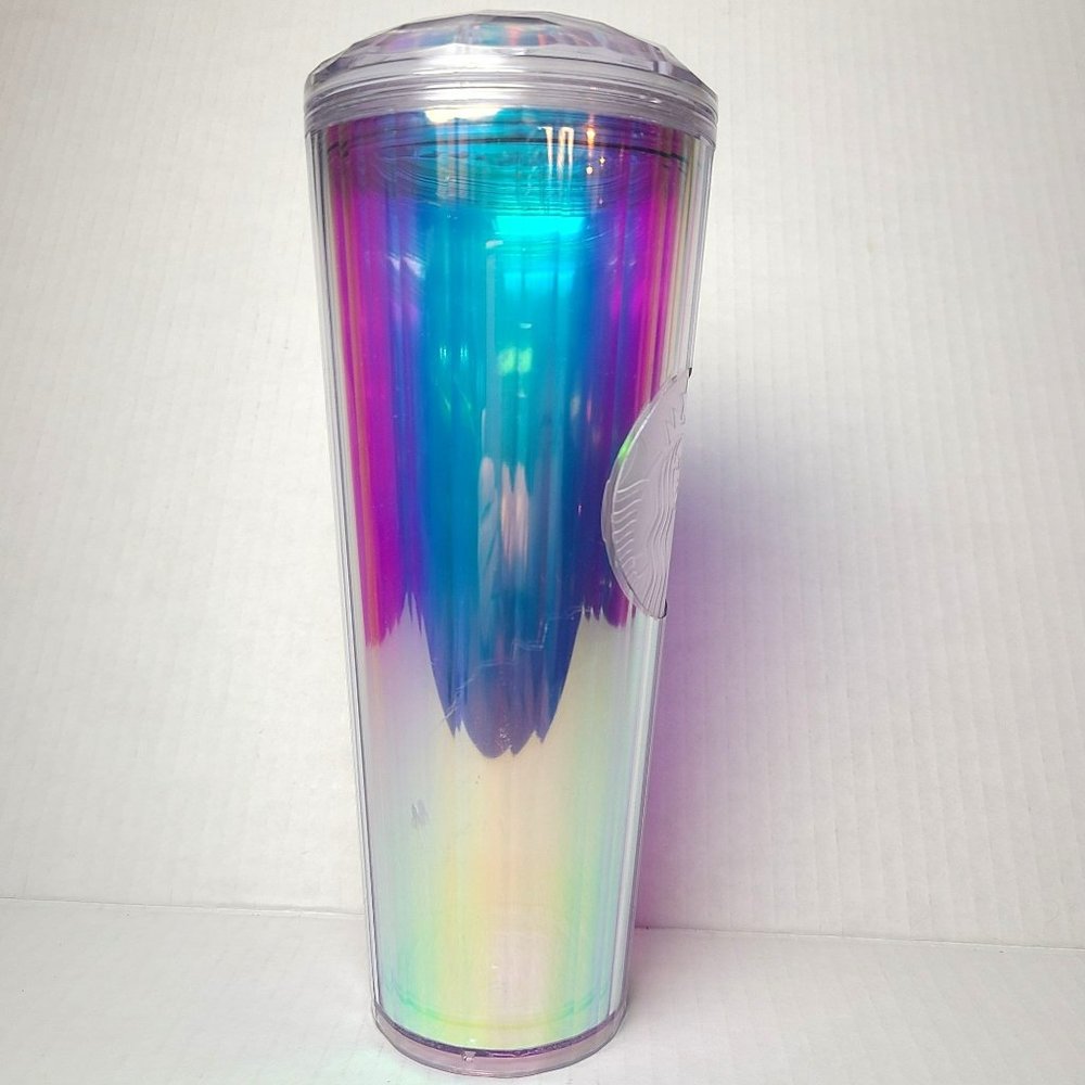 Starbucks Limited Edition Iridescent Diamond Rainbow Domed Tumbler Summer 2020 - Picture 2 of 10